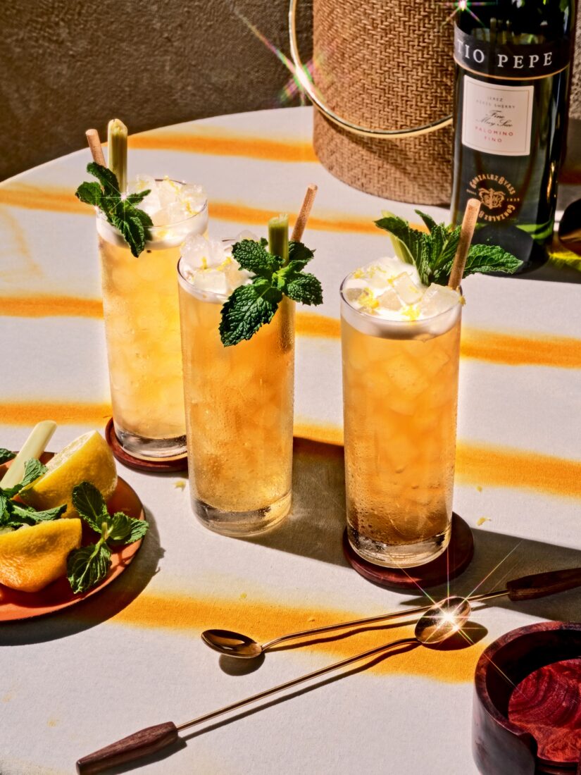 sherry cobbler cocktails