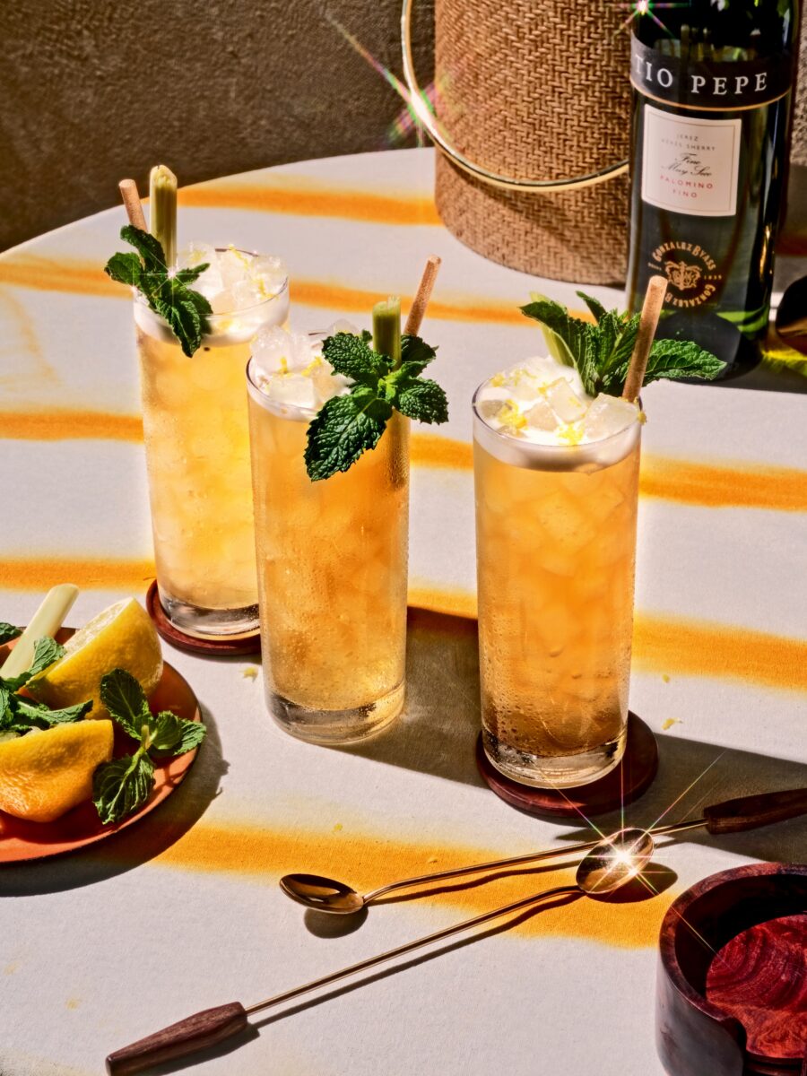 sherry cobbler cocktails