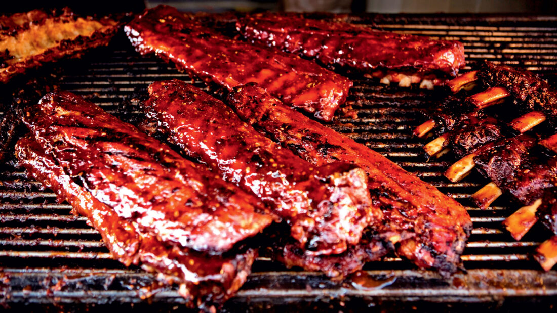 smoking meats on a grill