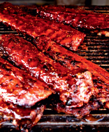 smoking meats on a grill
