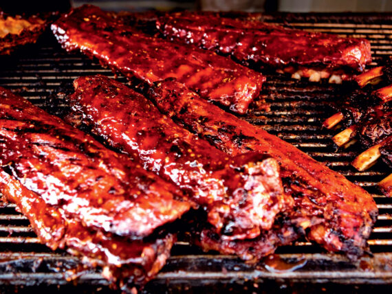 smoking meats on a grill