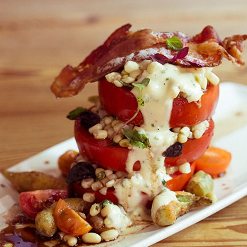 tomato salad with bacon