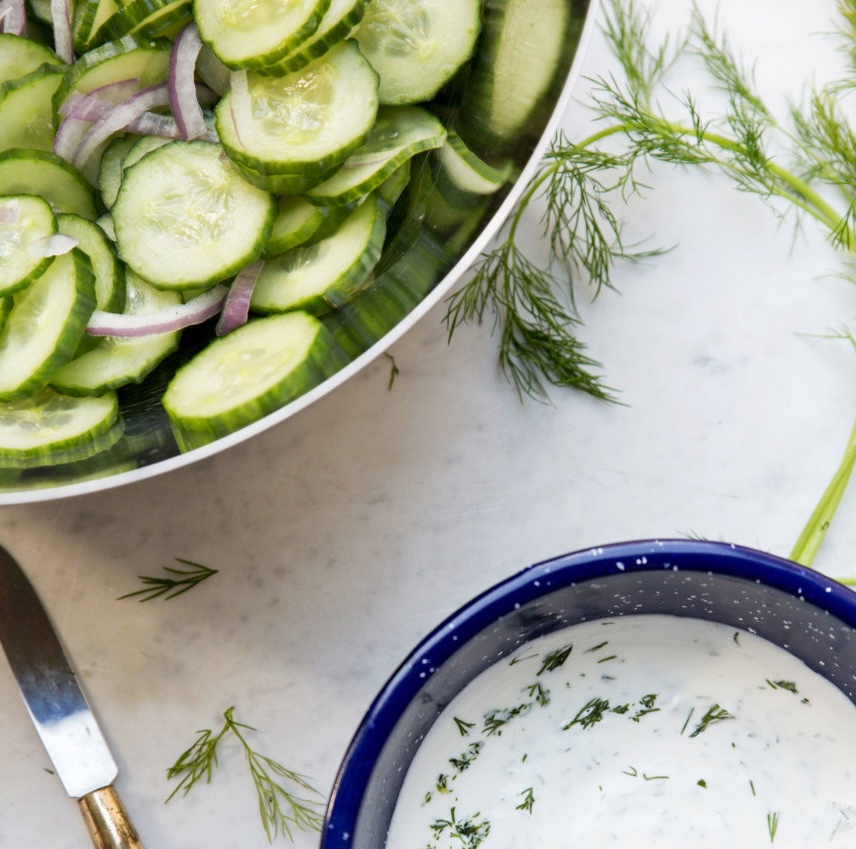 creamy cucumber dill salad