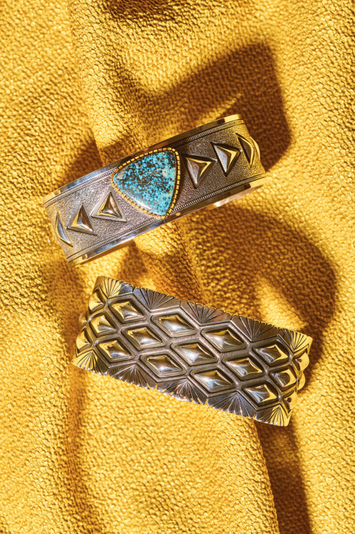 Sterling silver bracelets with turquoise