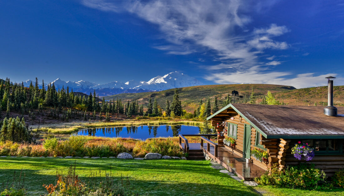 a log cabin in Alaska
