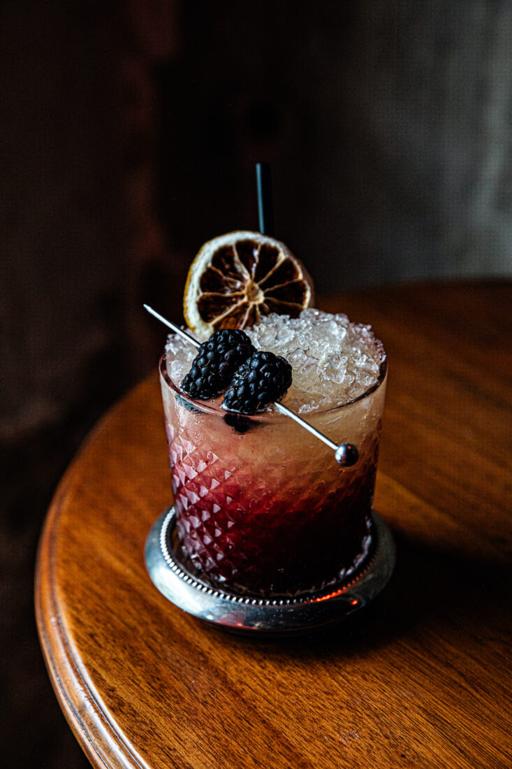 A blackberry cocktail