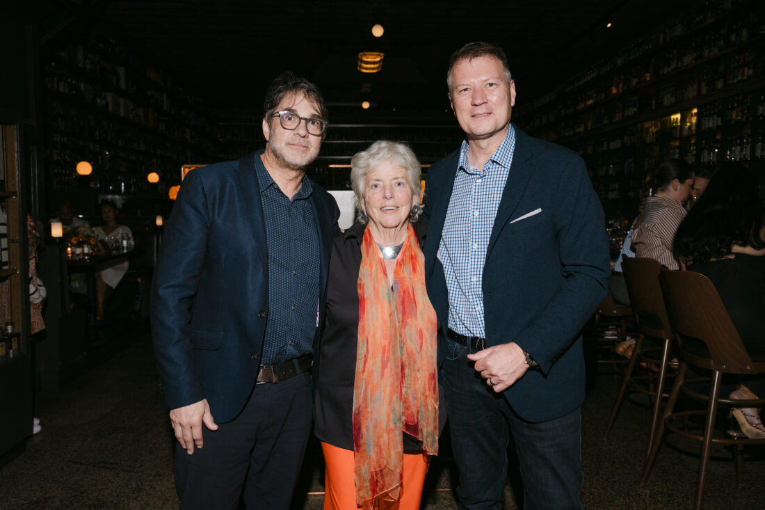 From left: Bill Thomas, owner of Jack Rose Dining Saloon, Christy Brown, and Chris Poynter, PR and partnerships manager at Brown Forman.