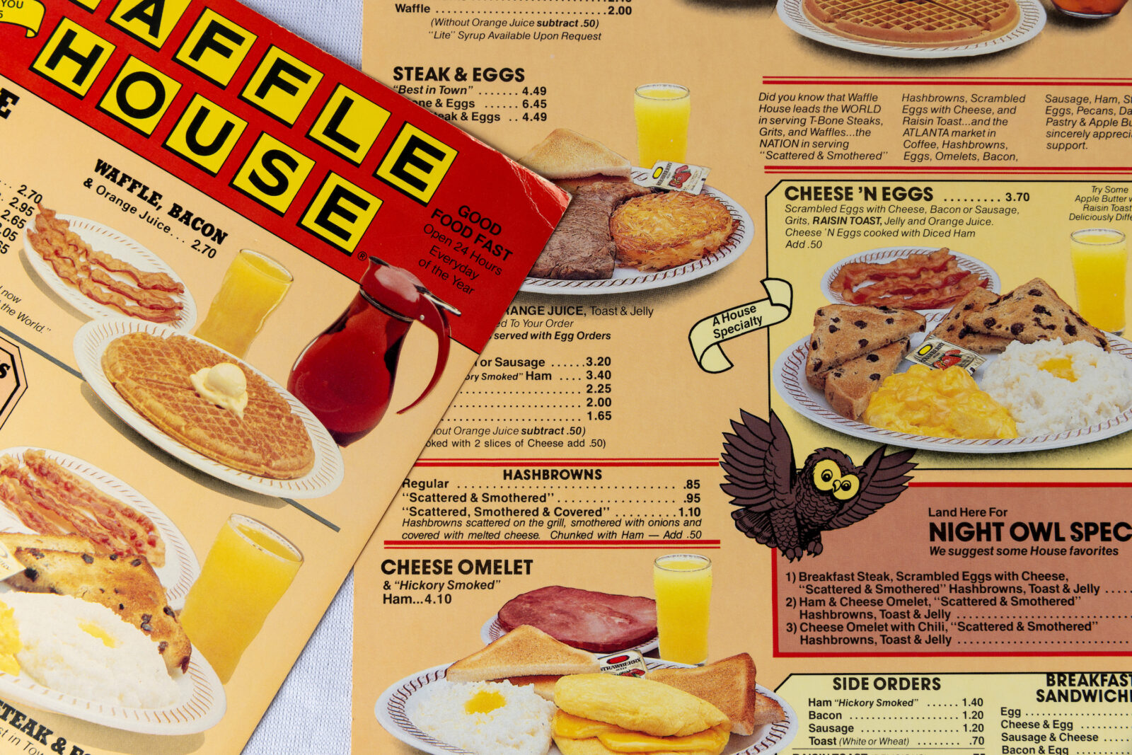 Waffle House menus