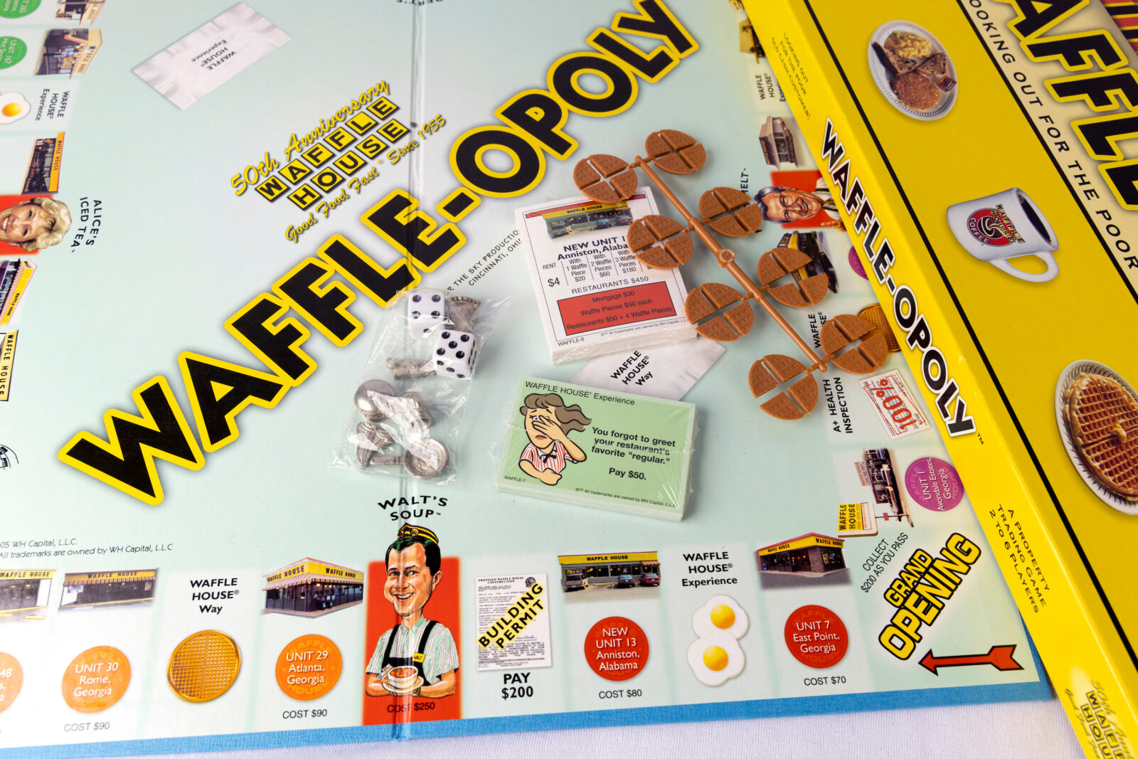 A Waffle House monopoly game