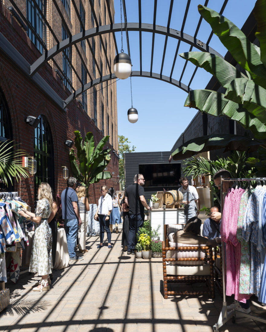 Shopping and cocktails in the courtyard.