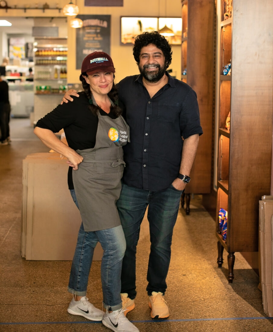 A portrait of two chefs