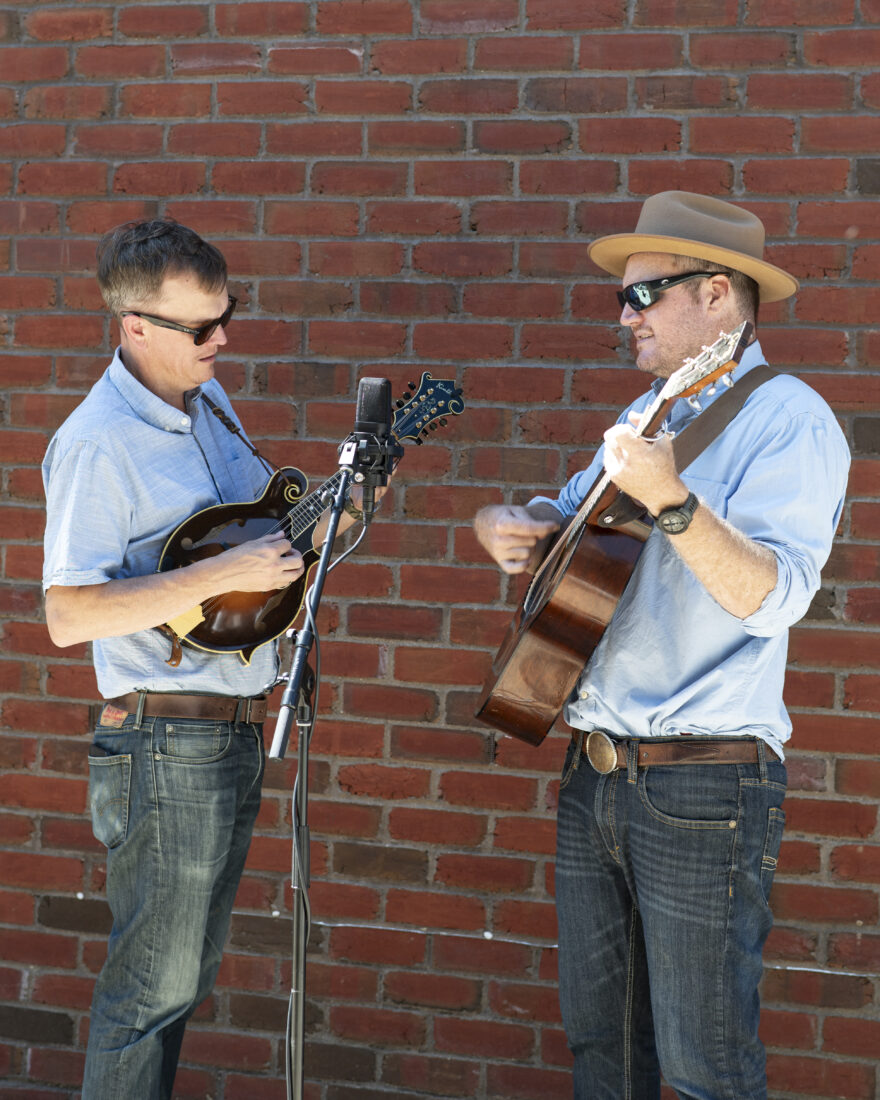 Hancock & Shouse provides the afternoon’s bluegrass entertainment.