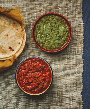 salsa verde and salsa rioja