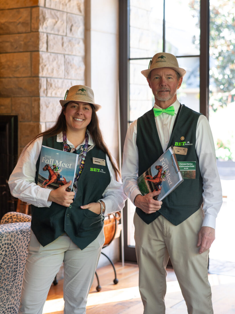 Keeneland bet-ologists Morgan and Tim advise guests on how to bet on their race day favorites.