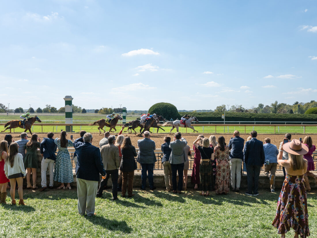 Front row viewing at the Keeneland Clubhouse.