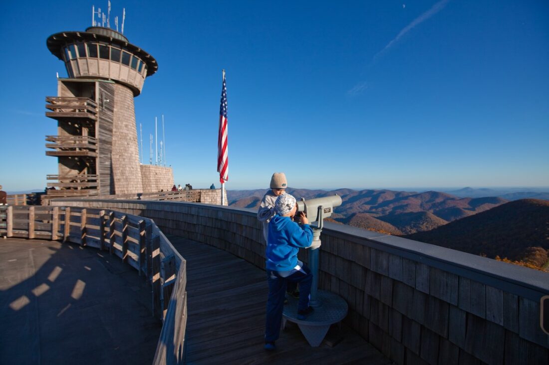 two boys at Brasstown Bald summit