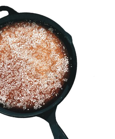 illustration of a skillet gingerbread
