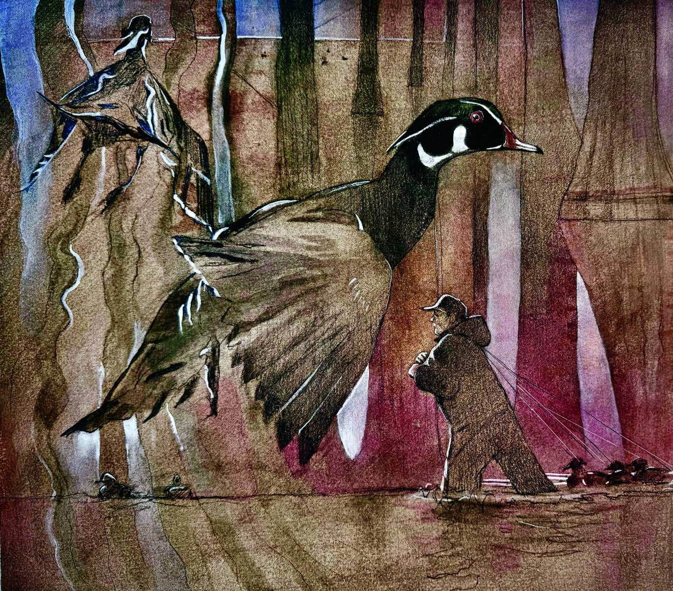 an illustration of a duck