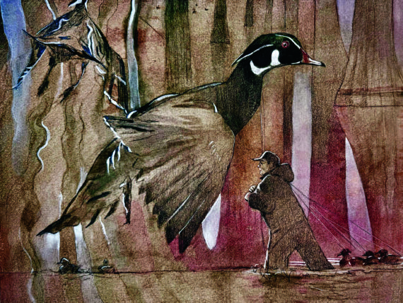 an illustration of a duck