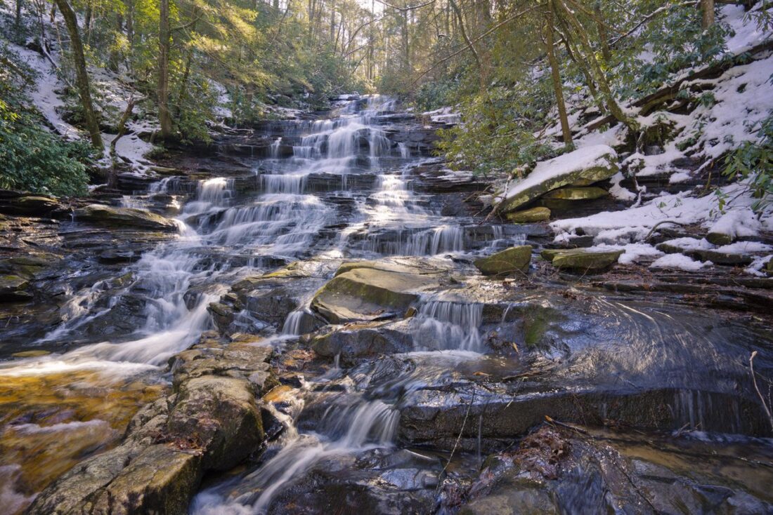 a waterfall