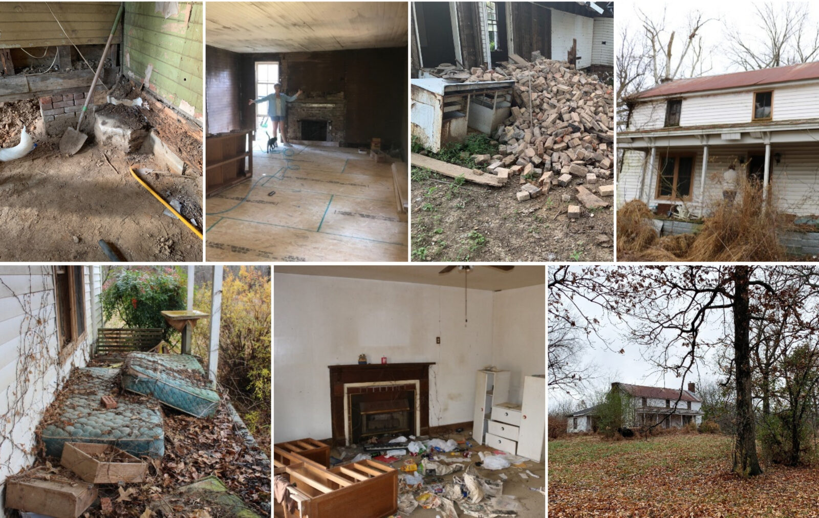 photos of a house before renovation