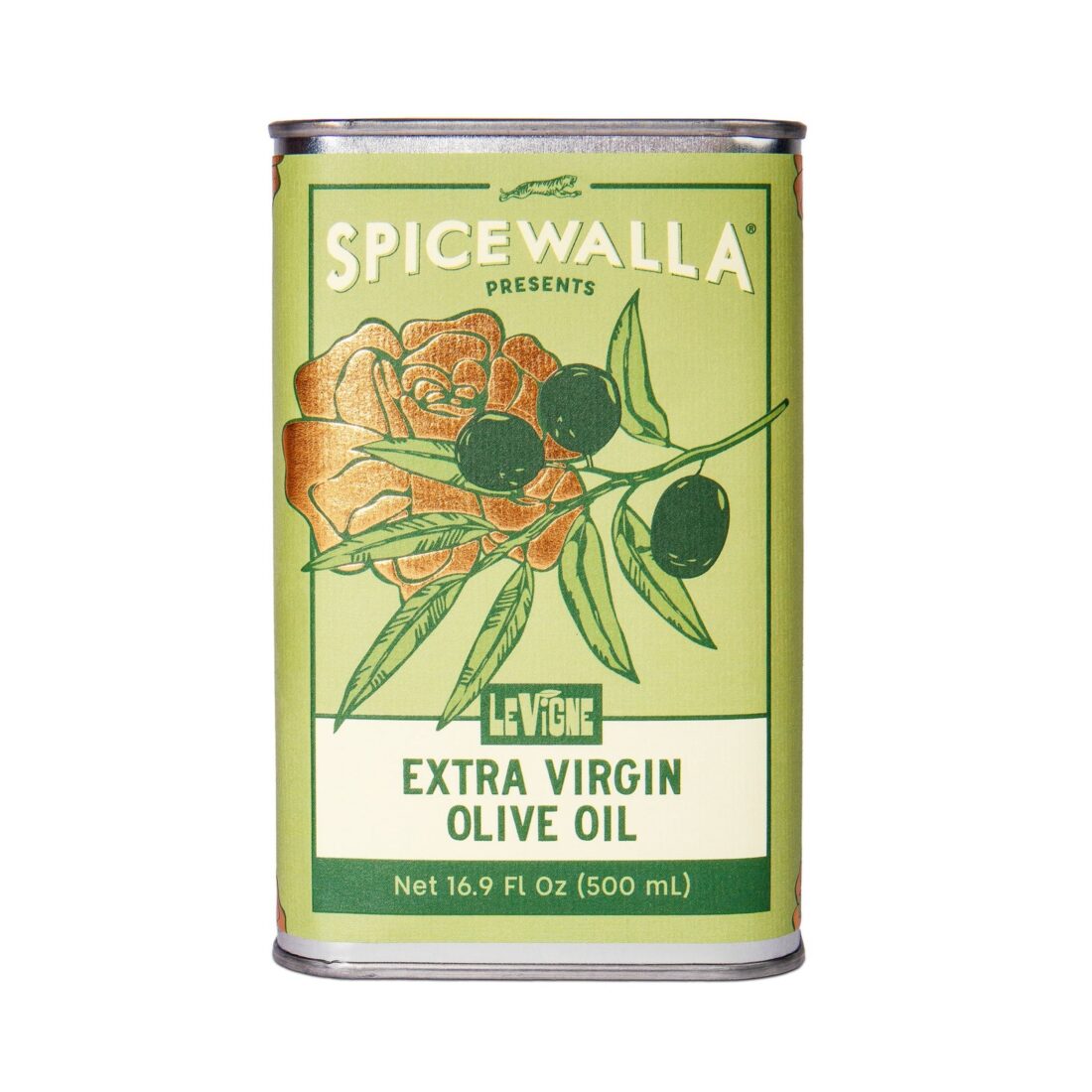 A tin of olive oil