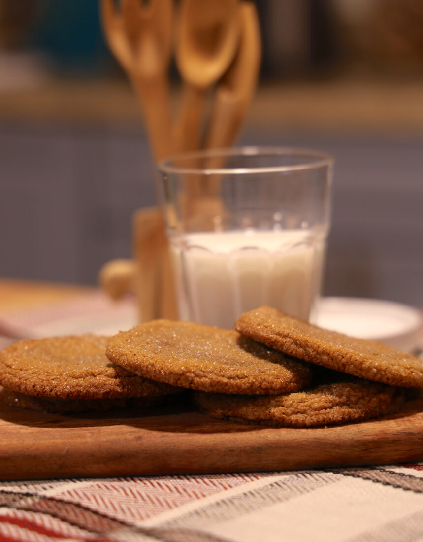 Ginger cookies on a plate