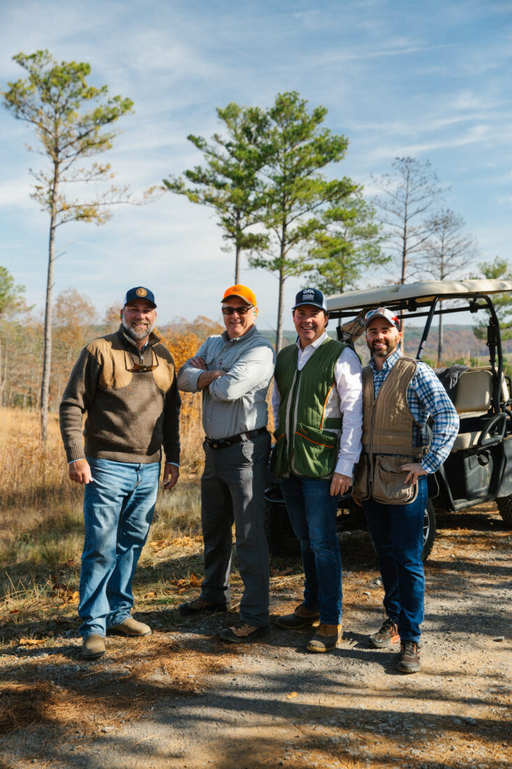 From left: Barnsley Resort’s director of sales, Andy Ippensen, and president, David Friederich, with Matthew Gambill and Steven Schumacher, president of Cartersville Museum City.