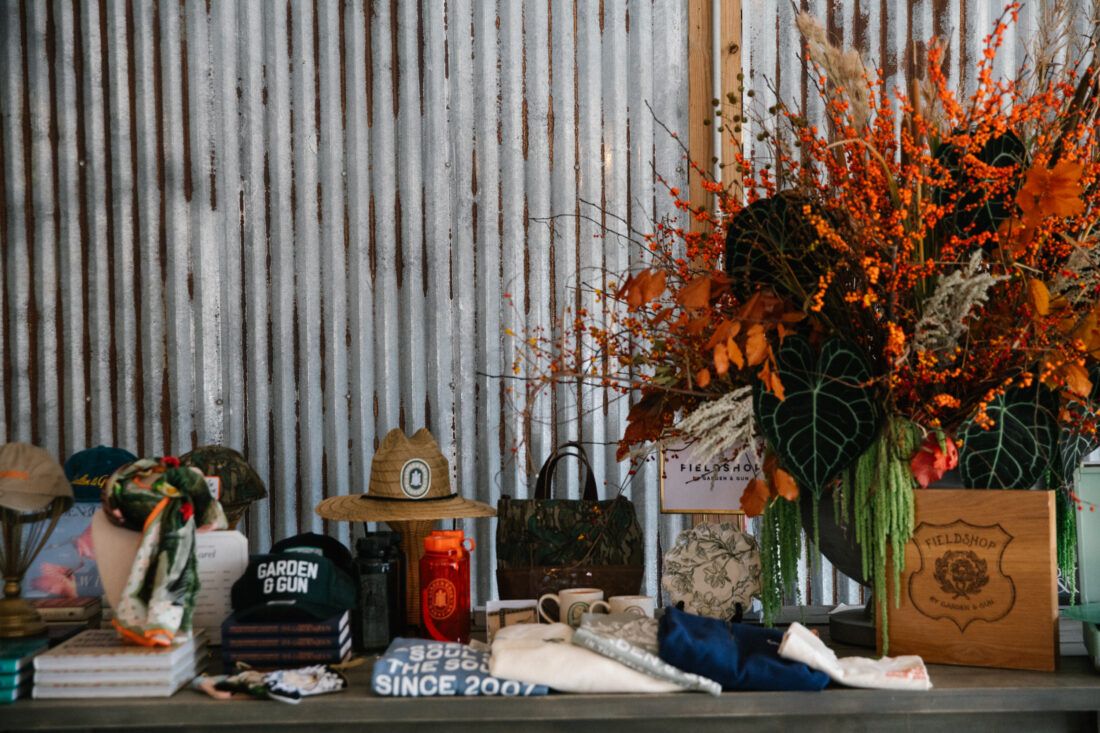 A variety of signature products from the Fieldshop by G&G pop-up.