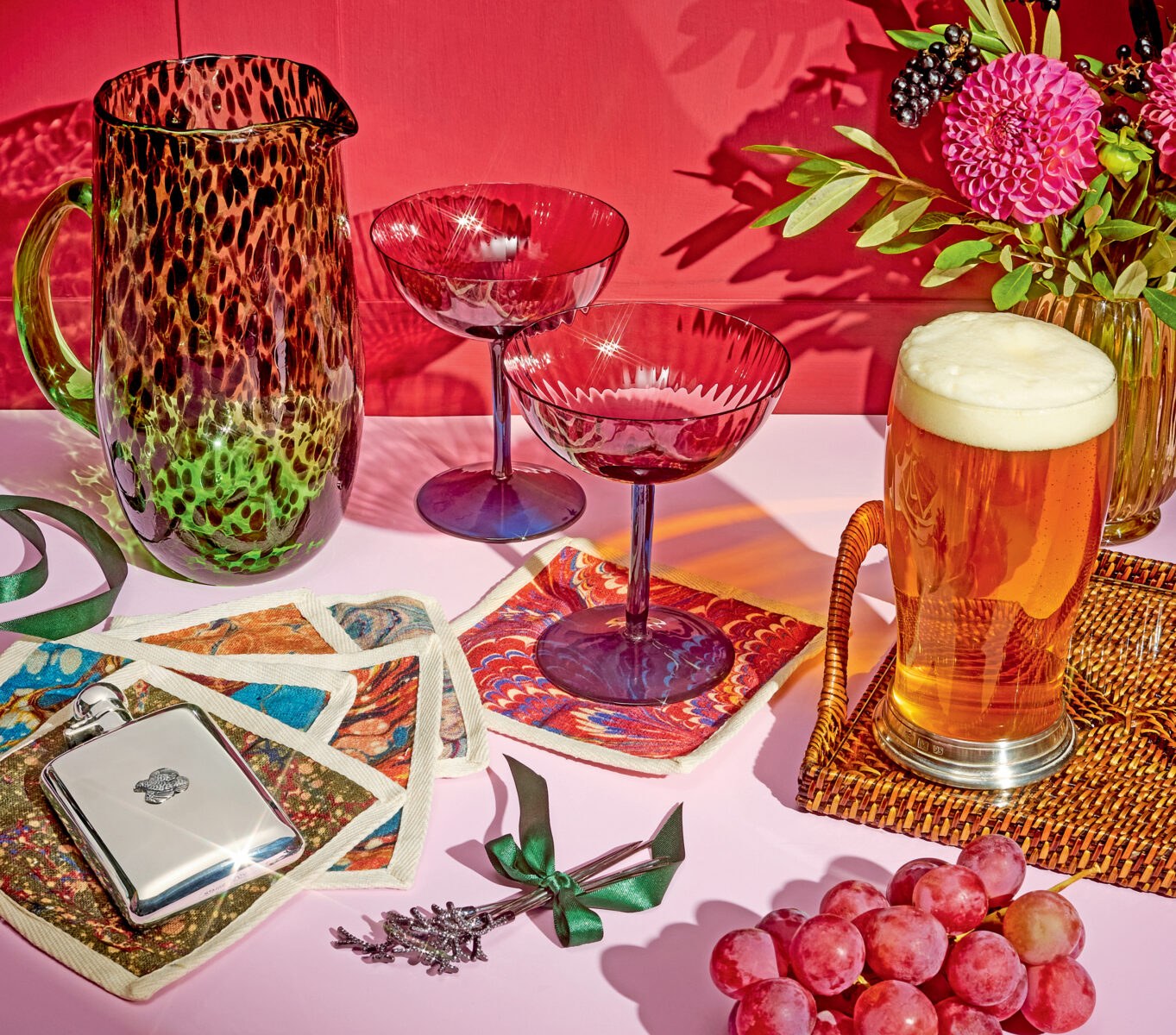 Glassware on a table