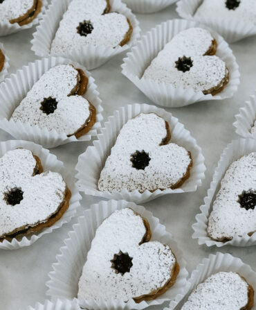 raspberry linzer cookies