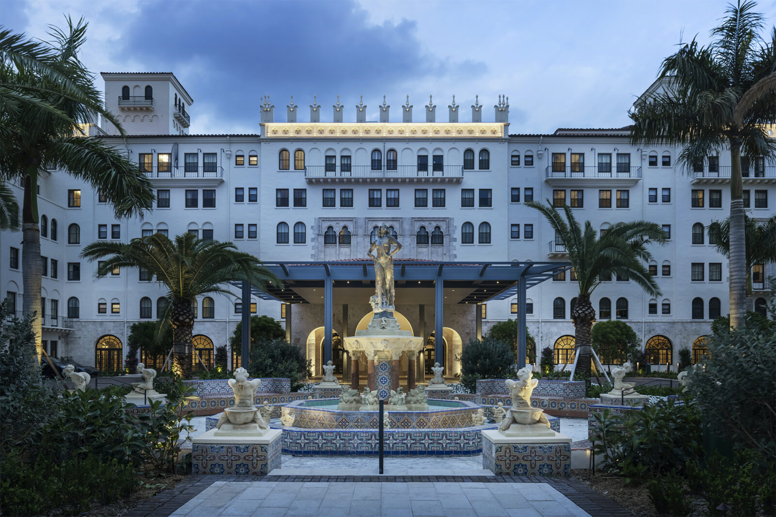 A hotel entrance
