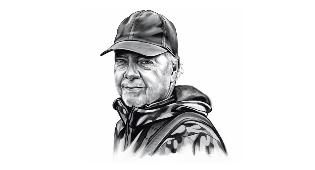 An illustrated portrait of a man