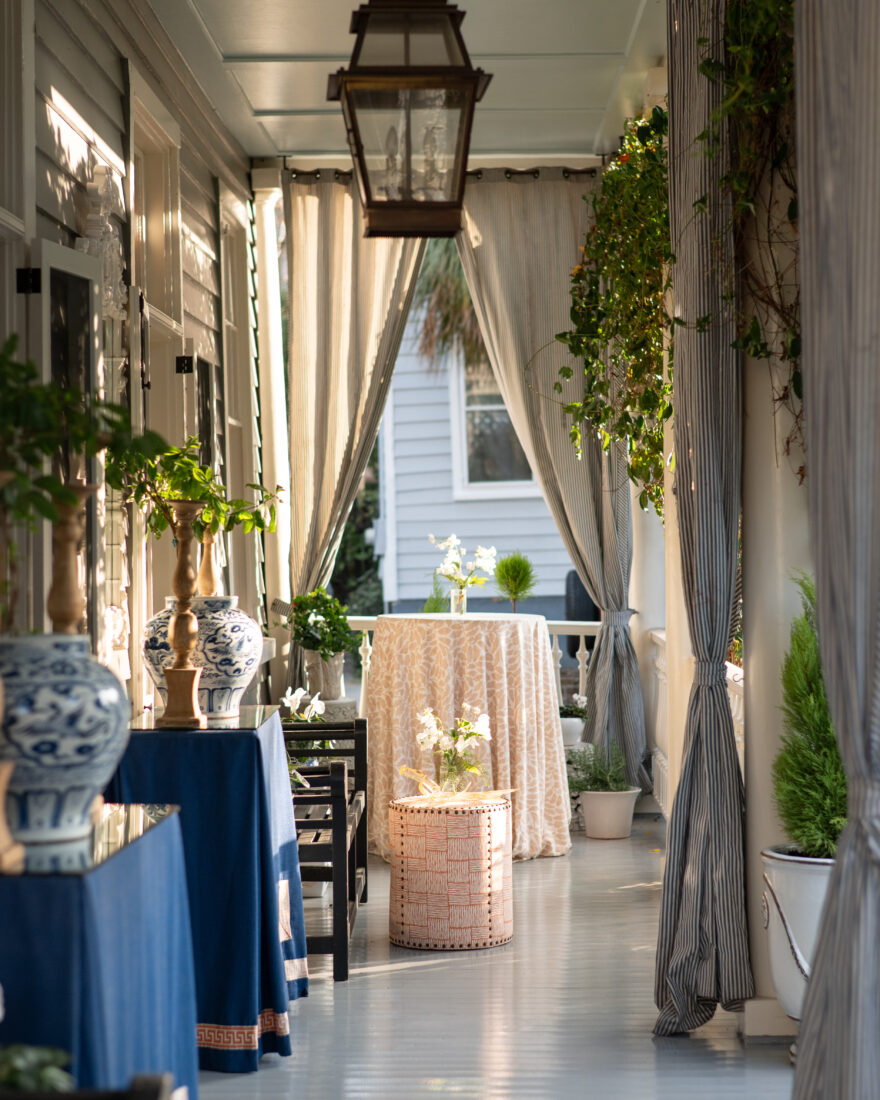 The weekend begins with champagne in the garden at G&G cofounder and CEO Rebecca Darwin’s residence in historic downtown Charleston.