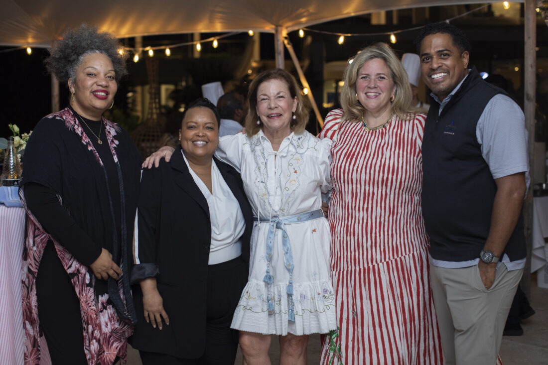 From left: Bermuda Tourism Authority’s Zina Edwards, director of corporate communications and stakeholder relations and Vernisha Cann, accounting Assistant; G&G’s Rebecca Wesson Darwin, president and CEO and Colleen Glenn, vice president, Marketing; and Kiwan Anderson, director of global public relations and brand partnerships for Bermuda Tourism Authority.