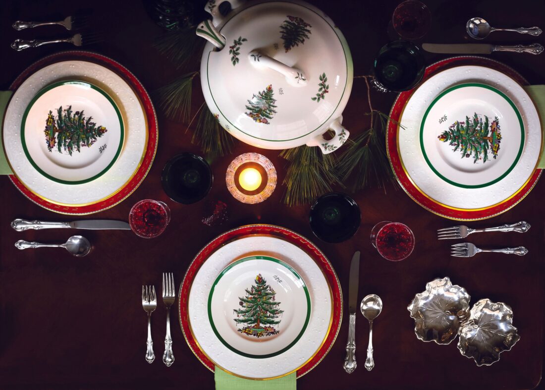 Christmas Spode dishware