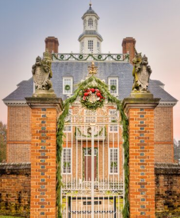 Christmas wreath on gate
