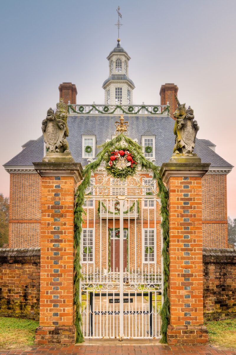 Christmas wreath on gate