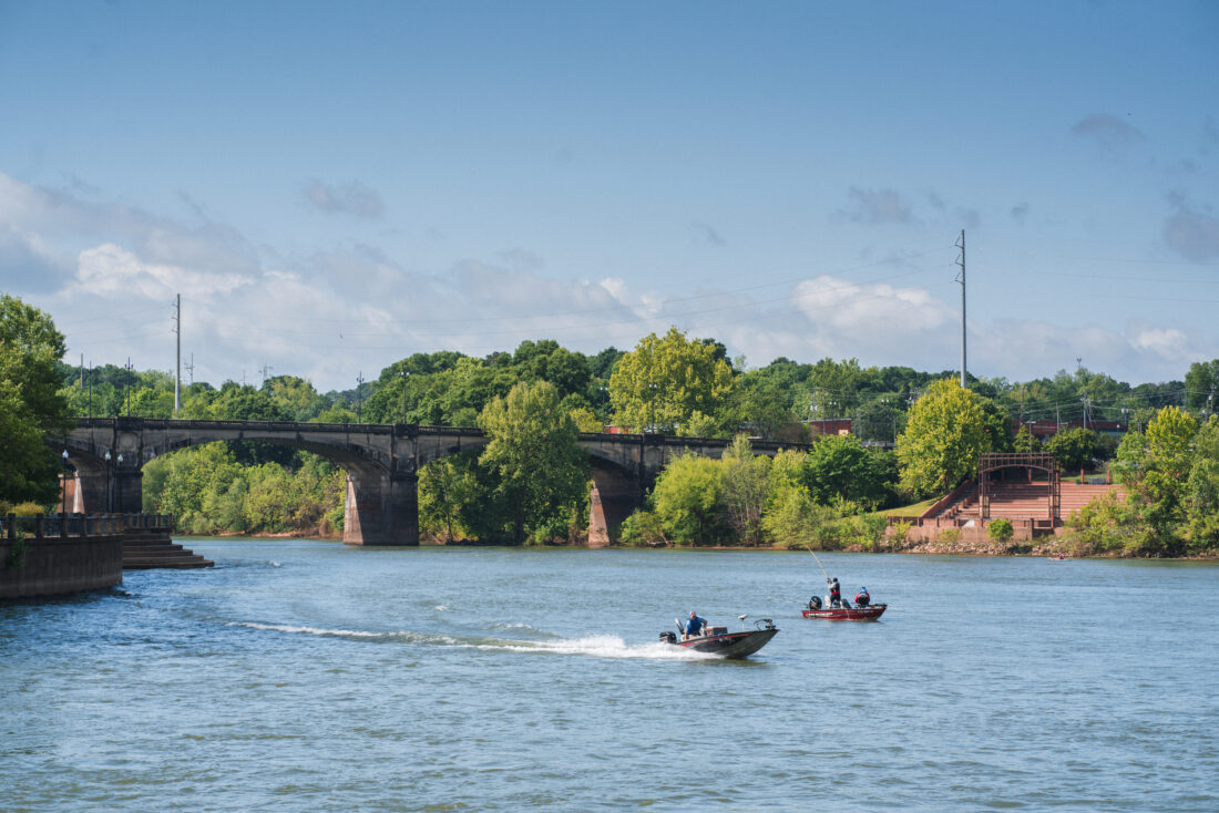 Boats on a river