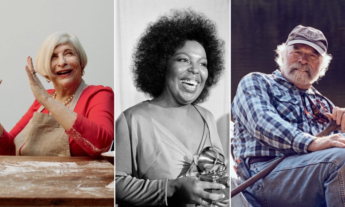 Portraits of Nathalie Dupree; Roberta Flack; Flip Pallot.