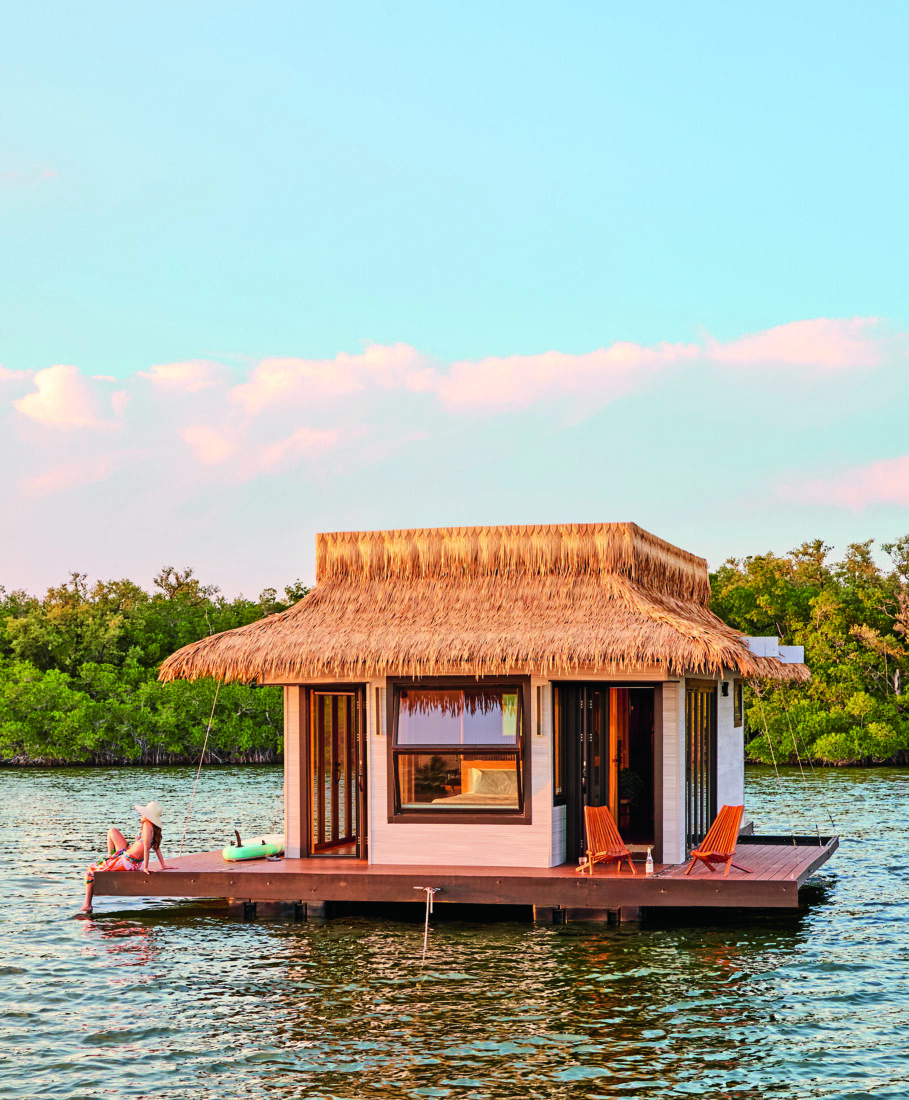 a floating villa