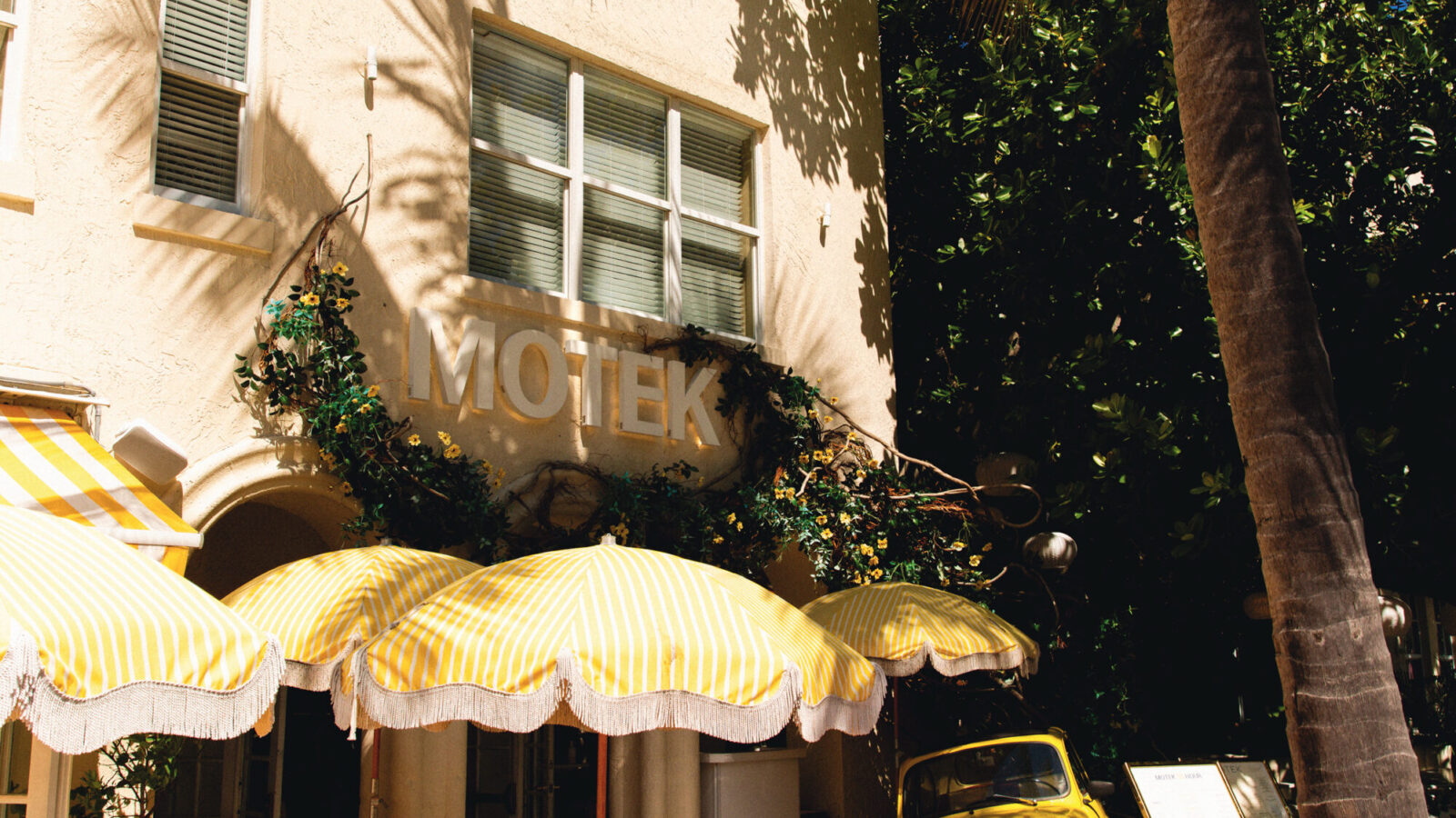 Outdoor seating at a restaurant