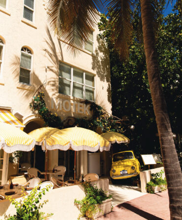 Outdoor seating at a restaurant