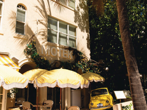 Outdoor seating at a restaurant