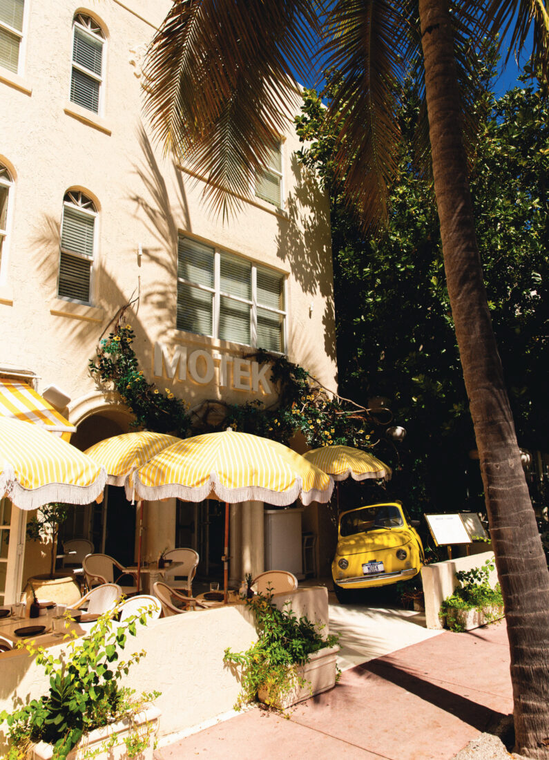 Outdoor seating at a restaurant