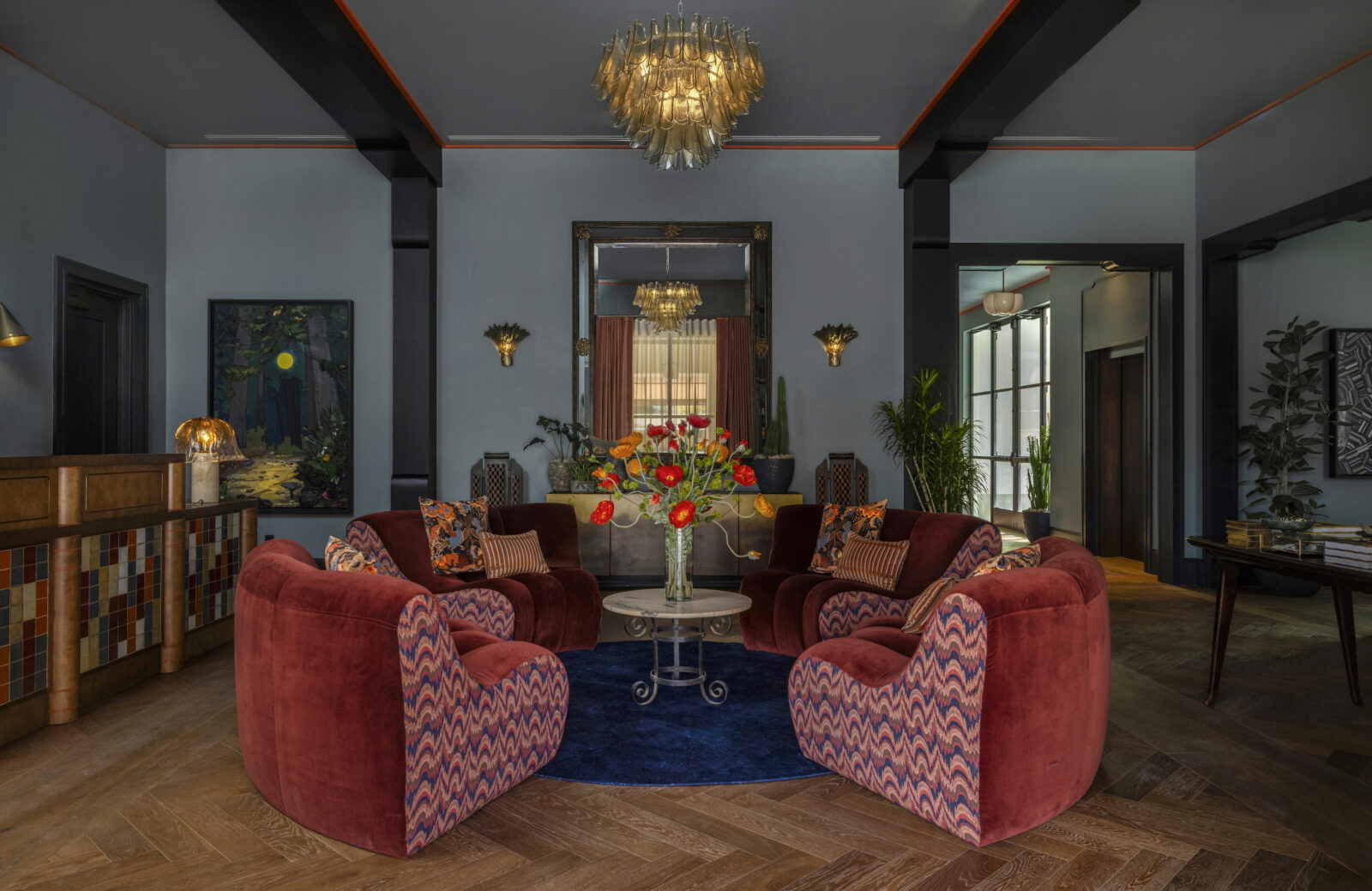 A hotel lobby