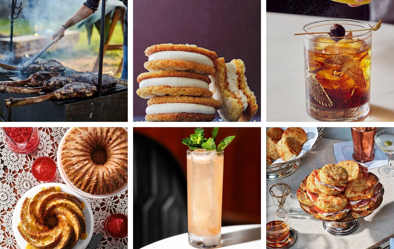 collage of food