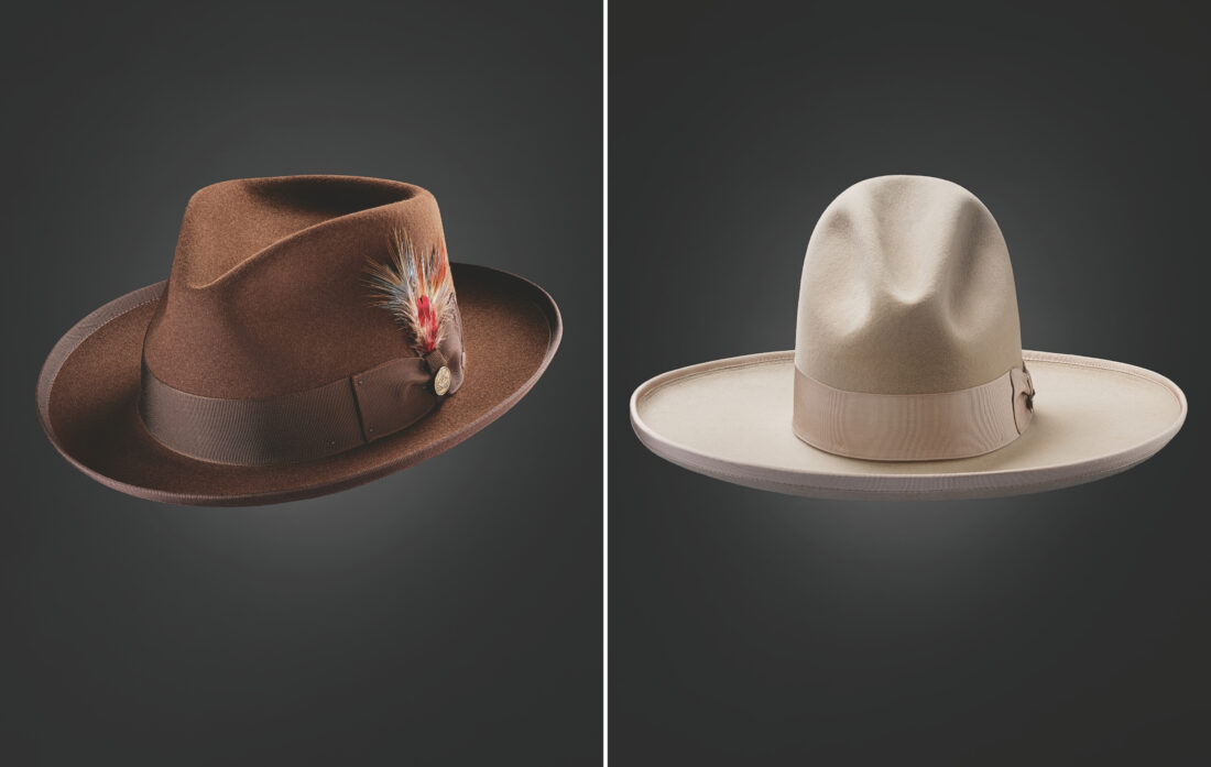 two cowboy hats