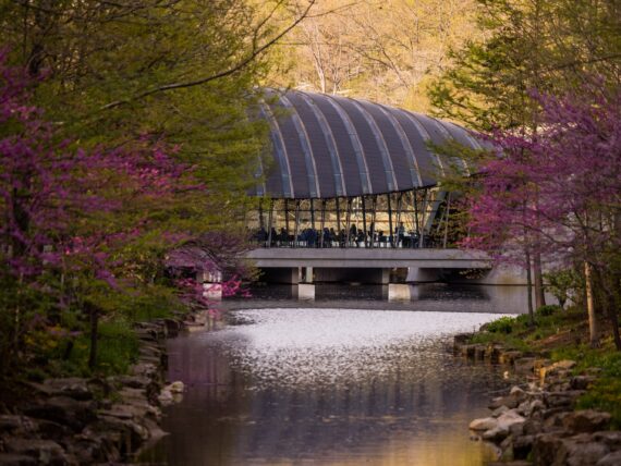 Outside an art museum