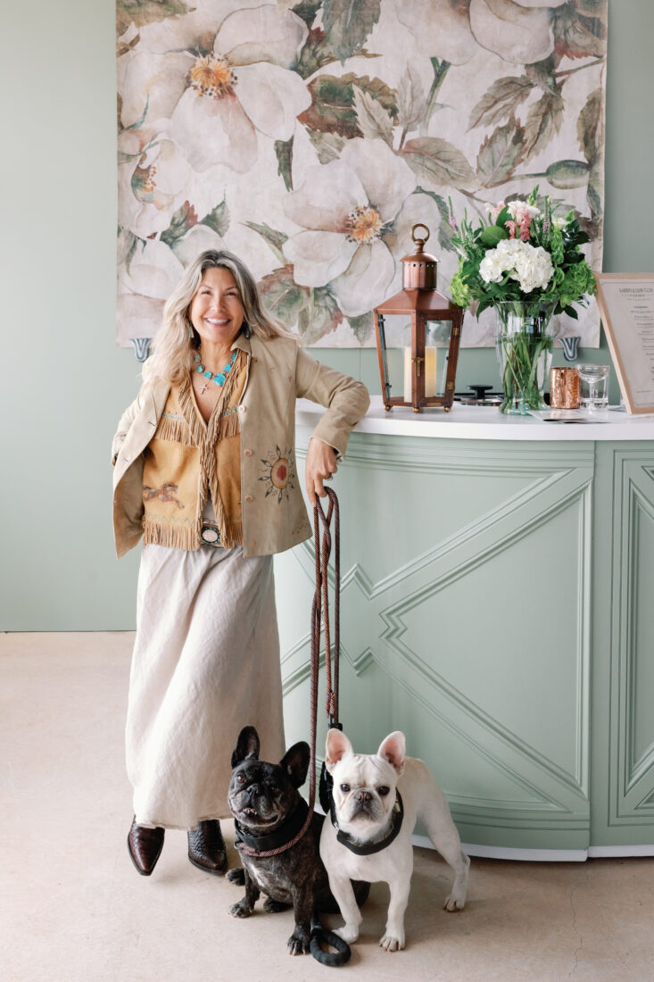 Savanna Kidd, owner and artist of Morning Glory Inc, showcases her limited edition magnolia tapestries. 